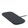 Mophie Dual Qi Wireless Charging Pad 10W (Fabric) with UK Plug Adaptor - Grey/Black - 409903634