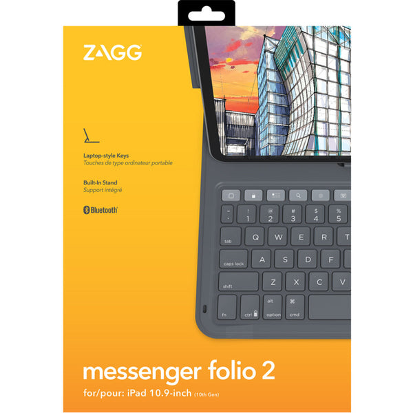 Zagg Keyboard Messenger Folio 2 Case for Apple iPad 10.9" - 103010822