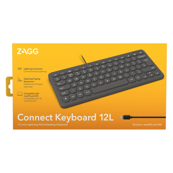 Zagg Lightning 12-inch Wired Keyboard - Black - 103211038