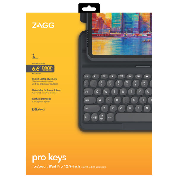 Zagg Pro Keys Wireless Keyboard & Durable Case for Apple iPad 12.9" - 103407963