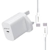 Groov-e USB-C Wall Charger 25W with USB-C to USB-C Cable - White - GVMA112WE