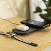 Mophie Dual Qi Wireless Charging Pad 10W (Fabric) with UK Plug Adaptor - Grey/Black - 409903634