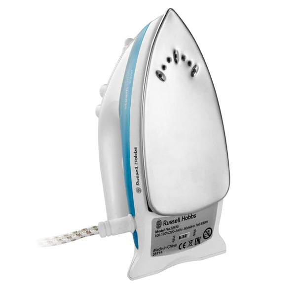 Russell Hobbs Steam Glide Travel Iron 760 W - White & Blue - 22470