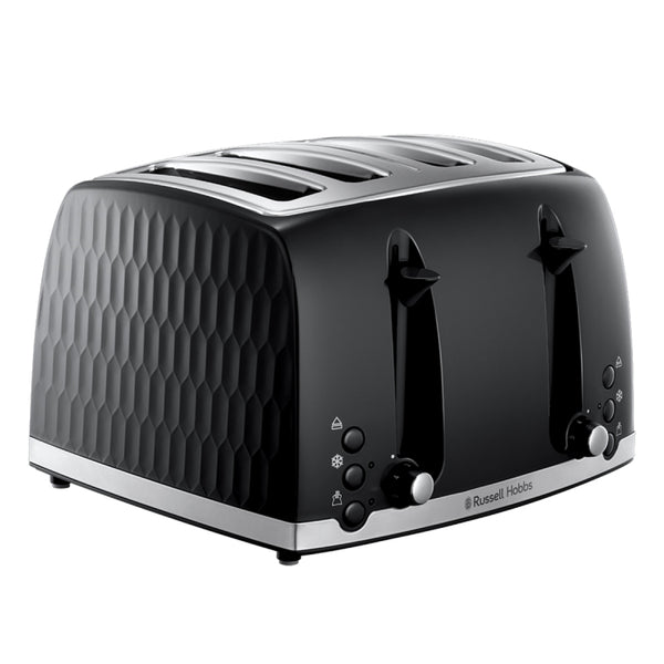 Russell Hobbs Honeycomb 4 Slice Toaster - Black - 26071