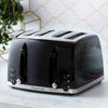 Russell Hobbs Honeycomb 4 Slice Toaster - Black - 26071