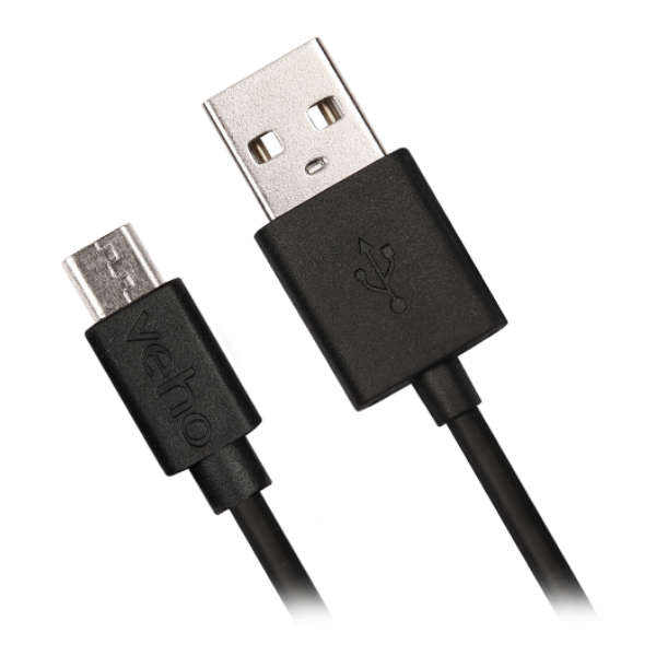 Veho Pebble USB-A to micro-USB Charge and Sync Cable | 0.2m/0.7ft - VCL-001-M-20CM