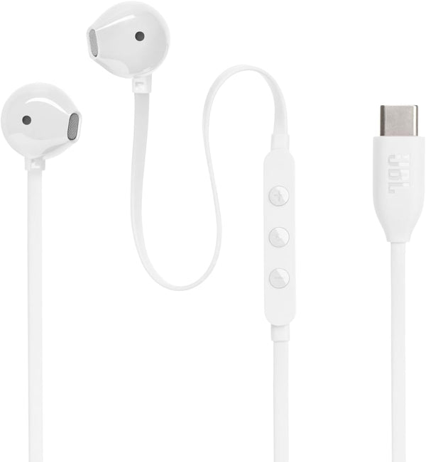 JBL Tune 305C Hi-Res Wired Earbuds with Microphone and USB-C Cable
