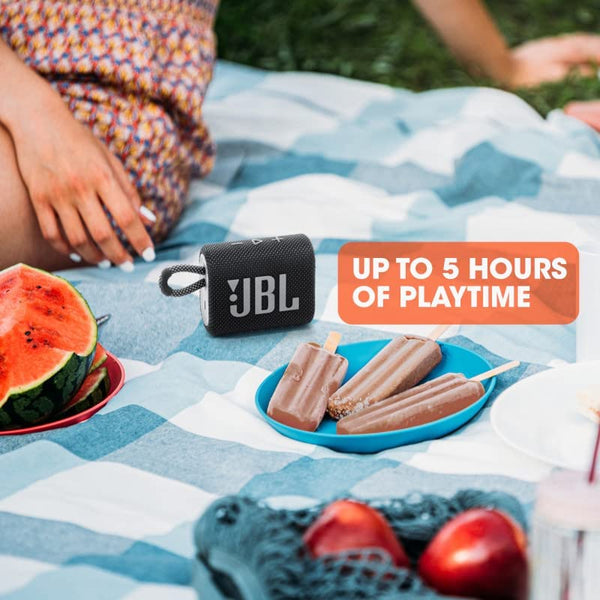 JBL Go 3 Portable Bluetooth Speaker with Waterproof and Dustproof Feature