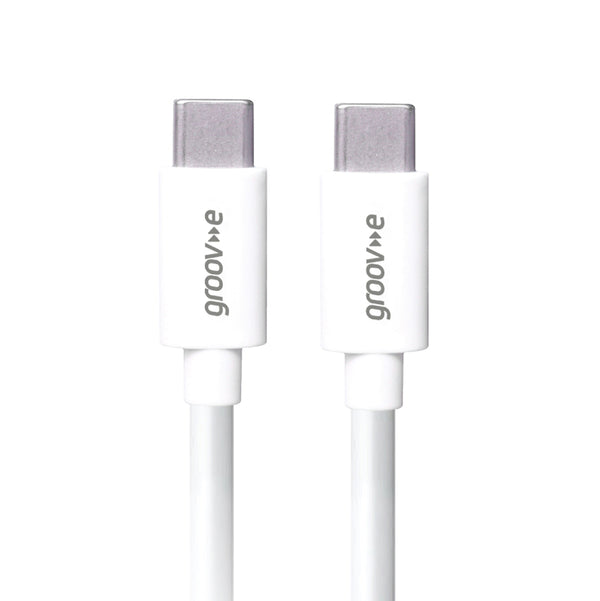 Groov-e USB-C Wall Charger 25W with USB-C to USB-C Cable - White - GVMA112WE
