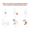 WHOOSH! 70x Screen Shine Disposable Anti-Microbes Wipes (70 Wipes + 1 Mini Cloth) - 1FGWP70ENFR