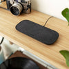 Mophie Dual Qi Wireless Charging Pad 10W (Fabric) with UK Plug Adaptor - Grey/Black - 409903634