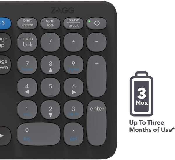 ZAGG Multi-pairing Full Size Keyboard with Wireless Charging - 103211030