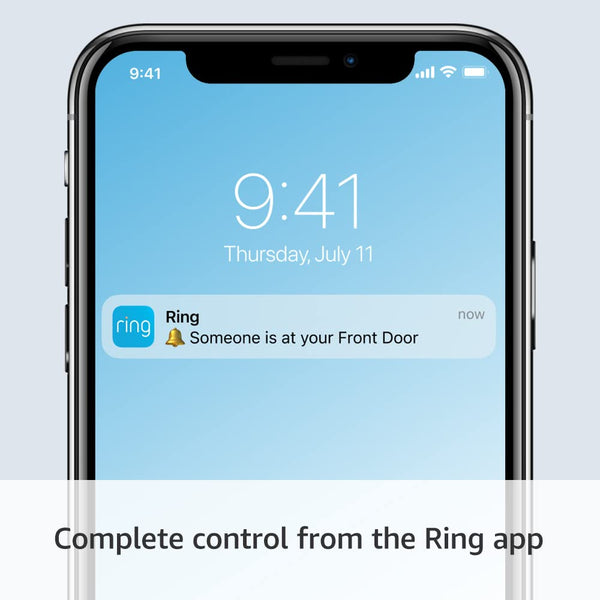 Ring Video Battery Doorbell Plus | 1536p HD Video and Head-to-Toe Viewing - Satin Nickel - [Brand New]