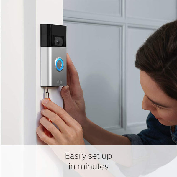 Ring Video Doorbell 720P Camera WiFi Motion, Two Way Audio Monitor 1st Gen - 3 Colours (Grade A: Return)