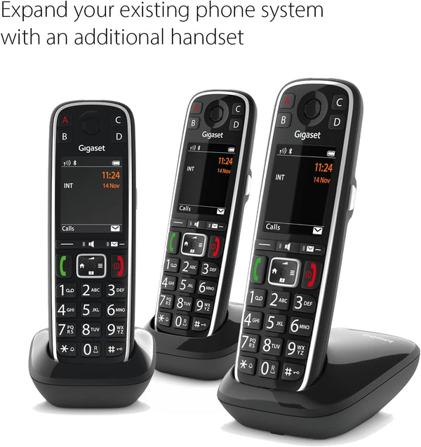 Gigaset Life Cordless Premium Senior Phone (No Answer Machine) - Black - E794