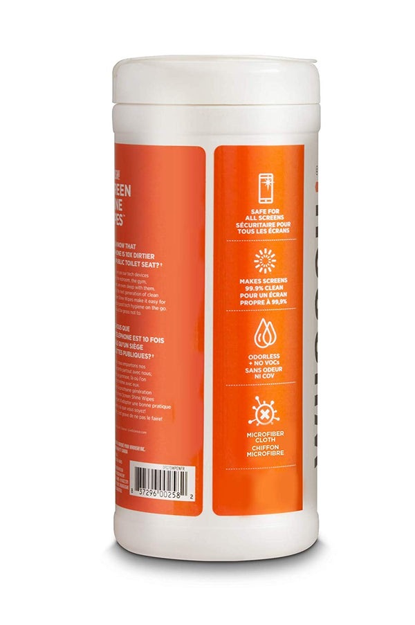 WHOOSH! 70x Screen Shine Disposable Anti-Microbes Wipes (70 Wipes + 1 Mini Cloth) - 1FGWP70ENFR