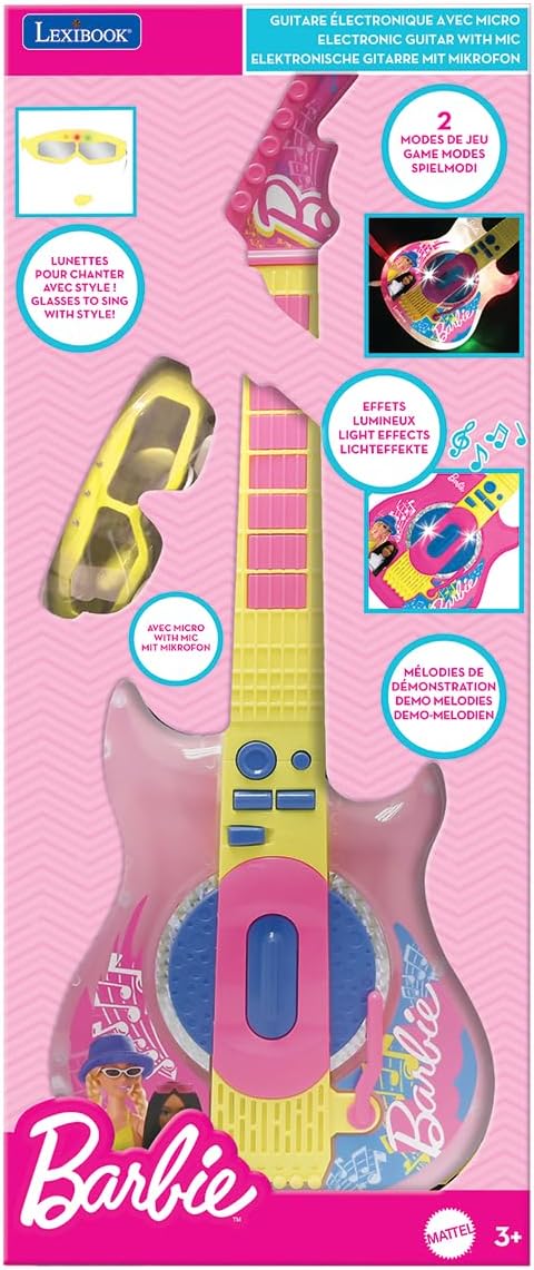 Lexibook Electronic Guitar & Glasses with Microphone | 3 Years + - K260
