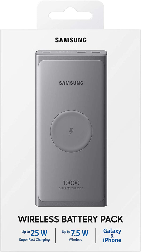 Samsung 10,000mAh Power Bank with Dual USB-C Ports and USB-C Cable - Grey - EB-U3300XJEGEU