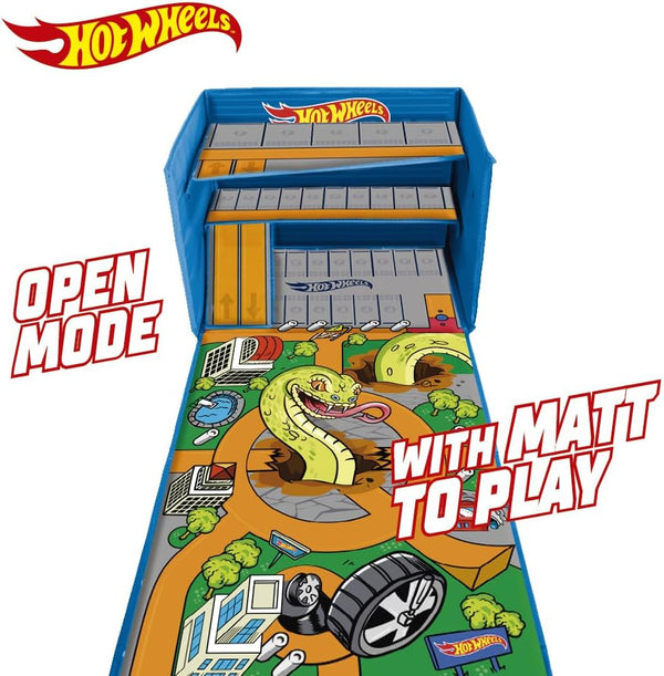 Hot Wheels Car Storage with Parking Lot & Playmat Area - HWCC20