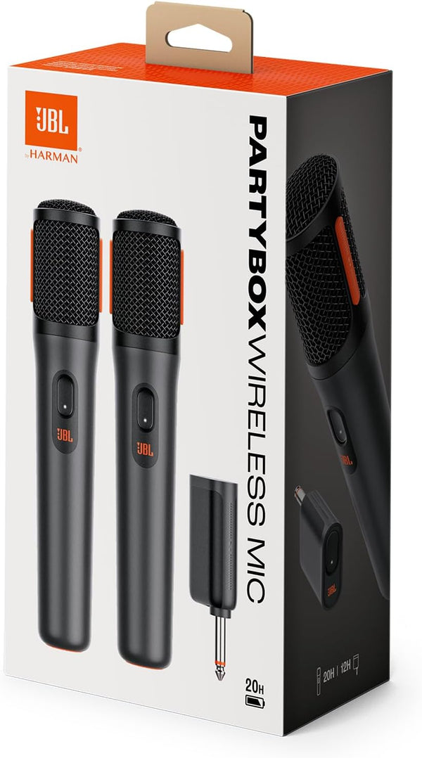 JBL PartyBox Digital Wireless Microphones for PartyBox Speakers with Wireless Dongle - Black