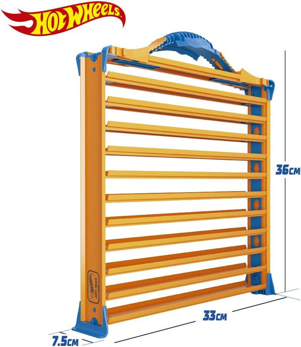 Hot Wheels Rack N' Track Cars & Toys Organiser Storage with 44 Vehicle Compartments - HWCC9B