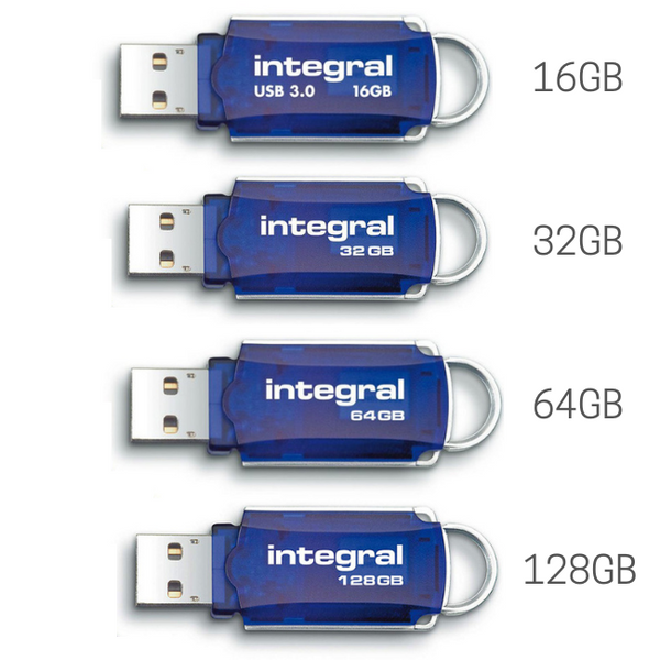 Integral Courier USB 2.0 Flash Drive Storage Pen - 16GB 32GB 64GB 128GB