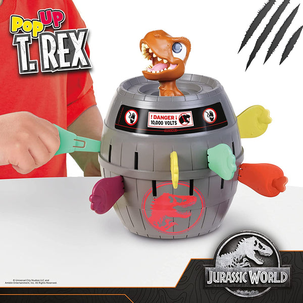 Tomy Jurassic World Pop Up T-Rex for Ages 4+ Suitable for 2 - 4 Players - T72390