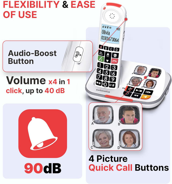 SwissVoice Xtra 2335 Duo Digital Twin Cordless Telephone - White - ATL1424010