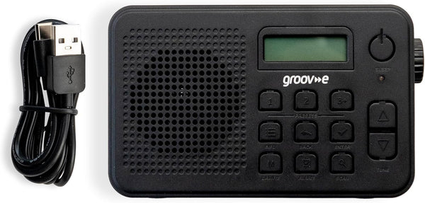 Groov-e Madrid Recahargeable DAB Radio - GVDR10BK