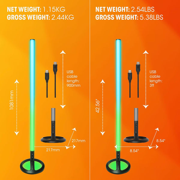 JBL PartyLight Stick | Portable Bluetooth Party Light Bar for PartyBox Speakers, 360° RGB LED, 8h Battery