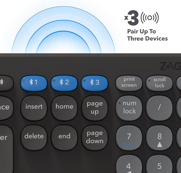 ZAGG Multi-pairing Full Size Keyboard with Wireless Charging - 103211030