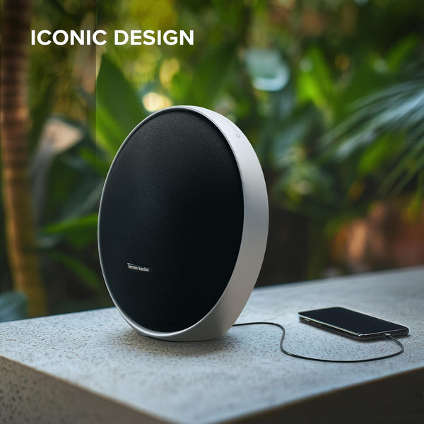 Harman Kardon Onyx Studio 9, Portable Home Bluetooth Speaker with Auracast Multi-Speaker Connection - Grey