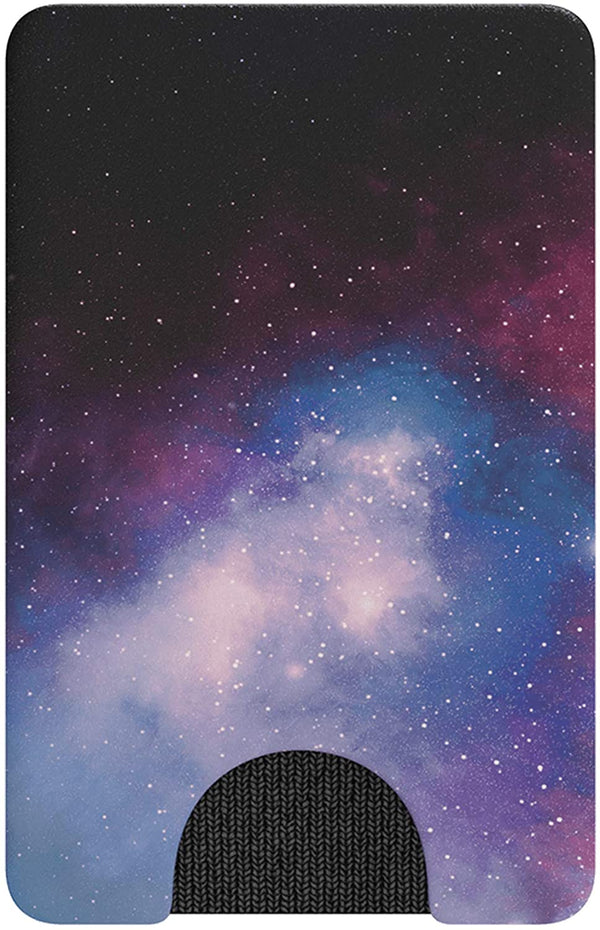 PopSockets PopWallet Sleek, Removable Card Holder Mount for Smartphones - Black, Pink Marble, Blue Galaxy or Chroma Cloud