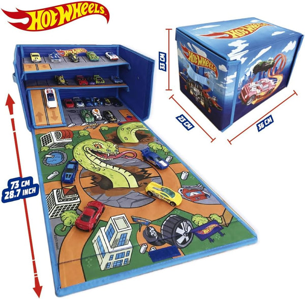 Hot Wheels Car Storage with Parking Lot & Playmat Area - HWCC20