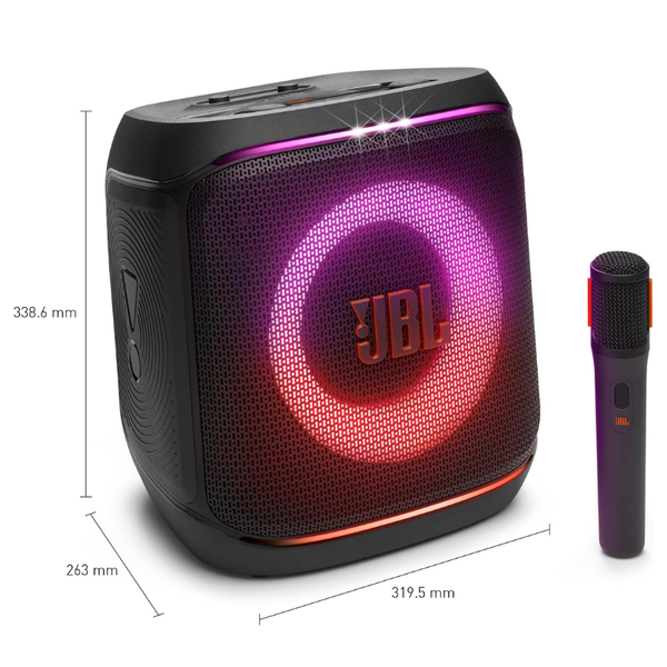 JBL Partybox Encore 2, Wireless Bluetooth Party Speaker with Wireless Mic, 15h Playtime, IPX4 - Black