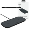 Mophie Dual Qi Wireless Charging Pad 10W (Fabric) with UK Plug Adaptor - Grey/Black - 409903634
