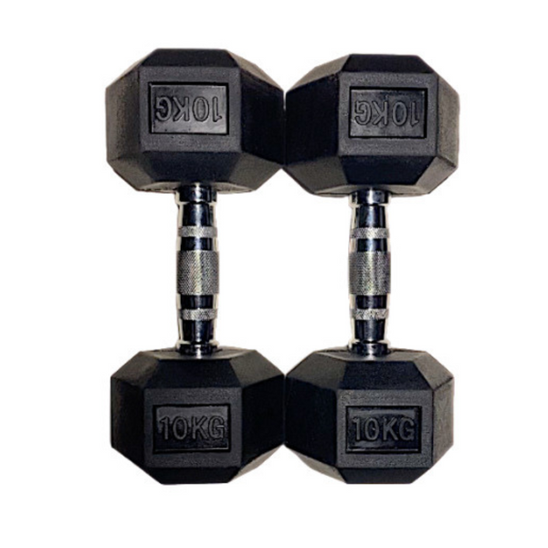 Hex Dumbbells at Home Weights for Strength Training | Iron, Rubber, Non-Slip