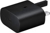 Samsung 25W PD Fast Charge Adapter USB-C Wall Plug (UK) - Black - EP-TA800NBEGGB