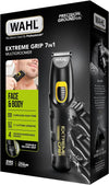 Wahl Extreme Grip 7 in 1 Multigroomer Rechargeable Hair Trimmer Kit - Black - 9893-417