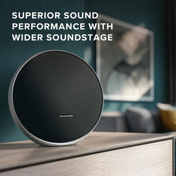 Harman Kardon Onyx Studio 9, Portable Home Bluetooth Speaker with Auracast Multi-Speaker Connection - Grey