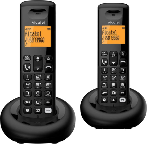 Alcatel Digital Twin Cordless Phone with Answering Machine & Call Block - Black - ATL1427332