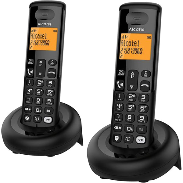 Alcatel Digital Twin Cordless Phone with Answering Machine & Call Block - Black - ATL1427332