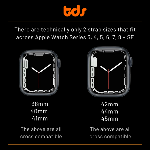 Apple Silicone Solo Loop Watch Strap | 45mm  44mm 42mm - Sizes 4-12