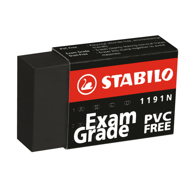 Stabilo Graphite Pencil and Sharpener with Eraser - Exam Grade - Pack of 4 - HB - B-13630