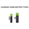 Lloytron 2-Piece Rechargeable Battery Bungle | Includes 4x AAA + Mains Battery Charger - B014 / B1502