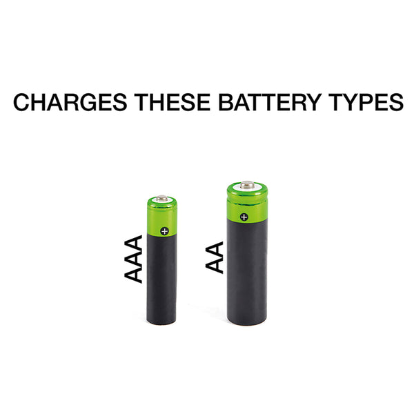 Lloytron 3-Piece Rechargeable Battery Bundle | Includes 4x AA, 4x AAA + Mains Battery Charger - B011 / B014 / B1502