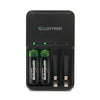 Lloytron 2-Piece Rechargeable Battery Bundle | Includes 4x AA + Mains Battery Charger - B011 / B1502