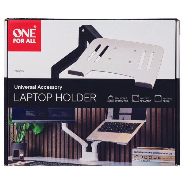 One for All Universal Laptop Holder - White/Silver - DM0010