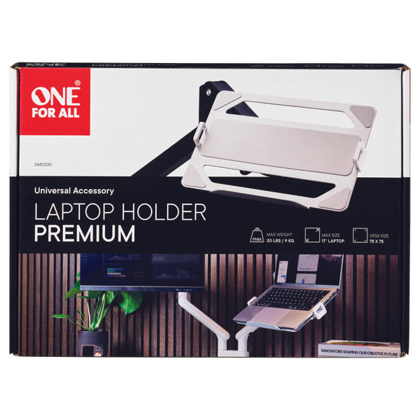 One for All Universal Premium Laptop Holder - White/Silver - DM0030