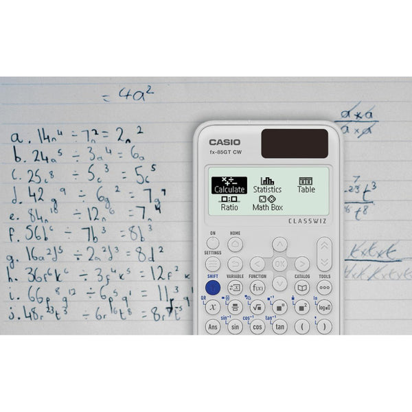 Casio ClassWiz GCSE Scientific Calculator Dual Powered - White - FX85GTCW-WE